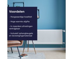 Plieger Compact Paneelradiator Type 11 - Wit - 50 x 100 cm