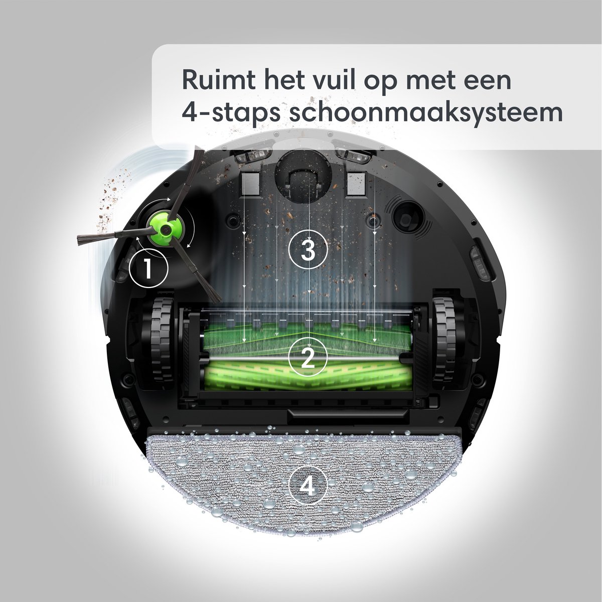 iRobot Roomba Combo j5+ Robotstofzuiger met Dweilfunctie - Objectdetectie en vermijding - Leegstation - Ideaal voor Huisdieren - j5578 thumbnail 6