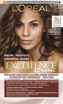 L'Oréal Paris Excellence Universal Nudes 5U - Universeel Lichtbruin - Permanente haarverf