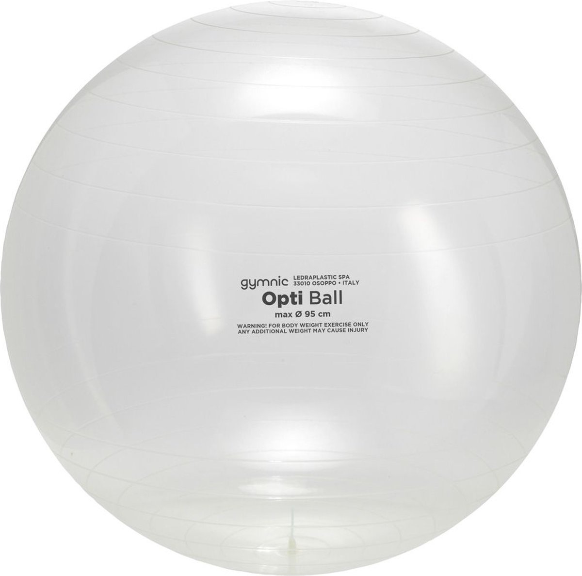 Gymnic Opti Ball 95 - Zitbal en fitnessbal - Transparant - Ø 95 cm