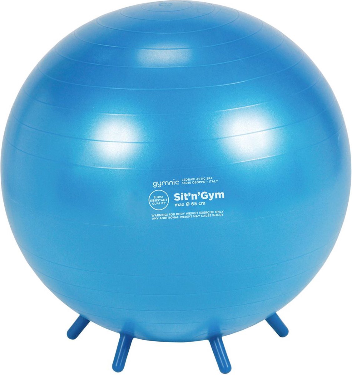 Gymnic Sit'n'Gym 65 BRQ - Zitbal - Blauw - Ø 65 cm