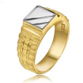 Juwelier Zwartevalk - 14 karaat gouden herenring 125536/21½--