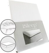 iSleep Molton Topper - 100% Katoen - Simple - 90x200 cm - Wit