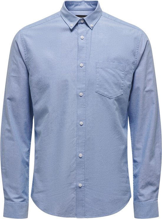 Only & Sons Chemise Onsalvaro Ls Oxford Shirt 22006479 Cachemire Blue Homme Taille - S