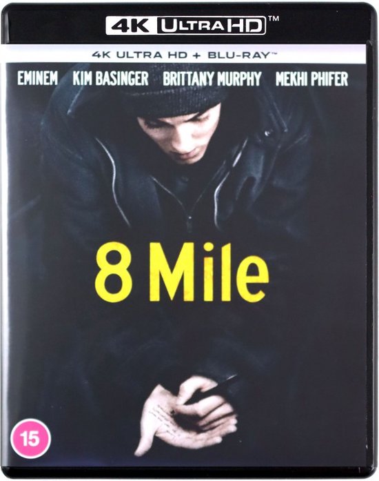 4K Ultra HD Blu-ray hoes van de film 8 Mile met Eminem op de voorkant.
