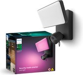 Philips Projecteur Hue Secure avec caméra, Caméra de sécurité IP, Extérieure, Sans fil, Mur, Noir, Cosse