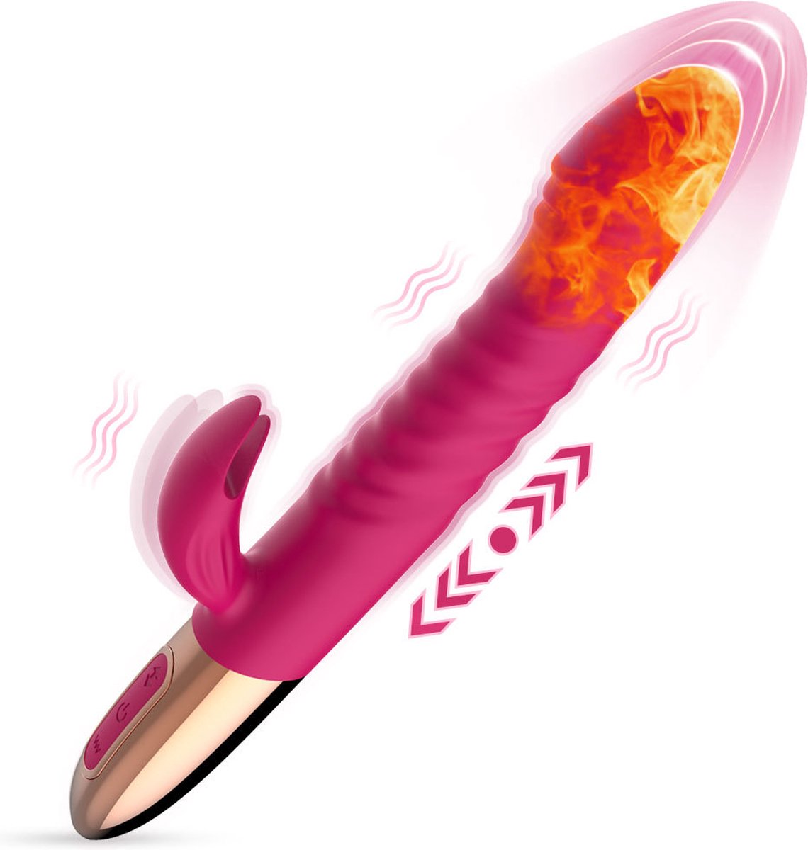 Goedkoopste Benja - stotende vibrator - rabbit vibrator - seksspeeltjes- erotiek - verwarmde vibrator - sex toys - vagina stimulator