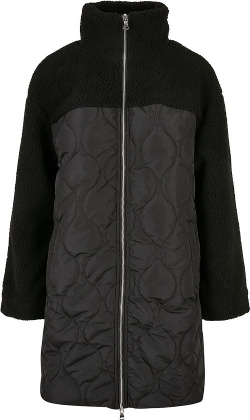 Damesfleece Urban Classics hooded oversized check sherpa