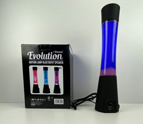 i-Total - Lavalamp met Blue Tooth speaker - kleur blauw paars