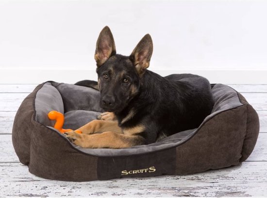 Scruffs Chester Box Bed - Hondenmand Zacht en Stevig - Anti-Slip - Wasbaar - Grijs - L - Scruffs