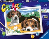 Ravensburger CreArt Beagle Puppies - Schilderen op nummer voor kinderen