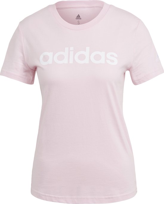 Foto: Adidas sportswear loungewear essentials slim logo t shirt dames roze m