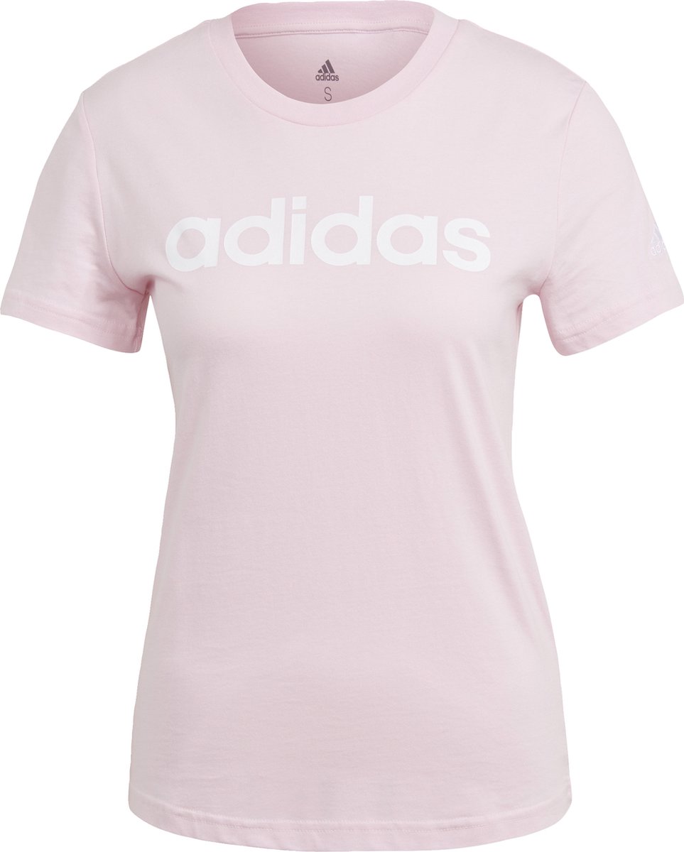 adidas Sportswear LOUNGEWEAR Essentials Slim Logo T-shirt Dames Roze
