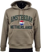Hitman - Heren Trui - Heren Hoodie - Katoen - Holland Souvenir - Amsterdam Souvenir - Amsterdam Hoodie - Groen - Maat XL