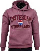 Hitman - Heren Trui - Heren Hoodie - Katoen - Holland Souvenir - Amsterdam Souvenir - Amsterdam Hoodie - Paars - Maat XXL