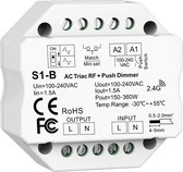 Variateur Push LED - 200W - Bord d'attaque et Bord d'attaque - 2,4G - Protégé contre la surcharge et la surchauffe - Universel