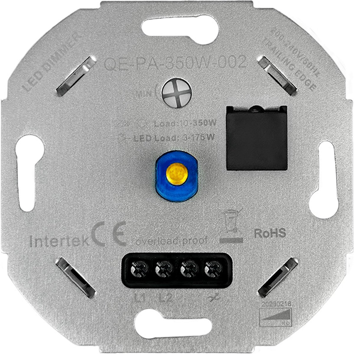 LED Dimmer met Draaiknop - 3-175W - Fase afsnijding - Beschermd tegen Overbelasting & Oververhitting - Universeel