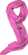 LOT83 Sjaal Lynn - Vegan leren sluiting - Omslagdoek - Ronde sjaal - Pink - 1 Size fits all