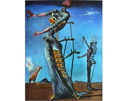Kunstdruk Salvador Dali - La girafe en feu 60x80cm