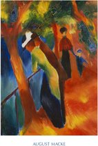 Kunstdruk August Macke - Strada soleggiata 60x80cm