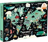 Galison - Puzzel 'World Map' (1000 stukjes)