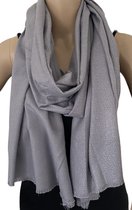 Dames lange sjaal met glinstering grijs
