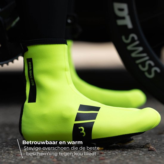 BBB Cycling HeavyDuty Fiets Overschoenen Wielrennen & Mountainbike - Overschoenen Fiets - Thermo en Waterafstotend - Neon Geel - Maat 45/46 - BWS-02B van BBB Cycling — afbeelding 2
