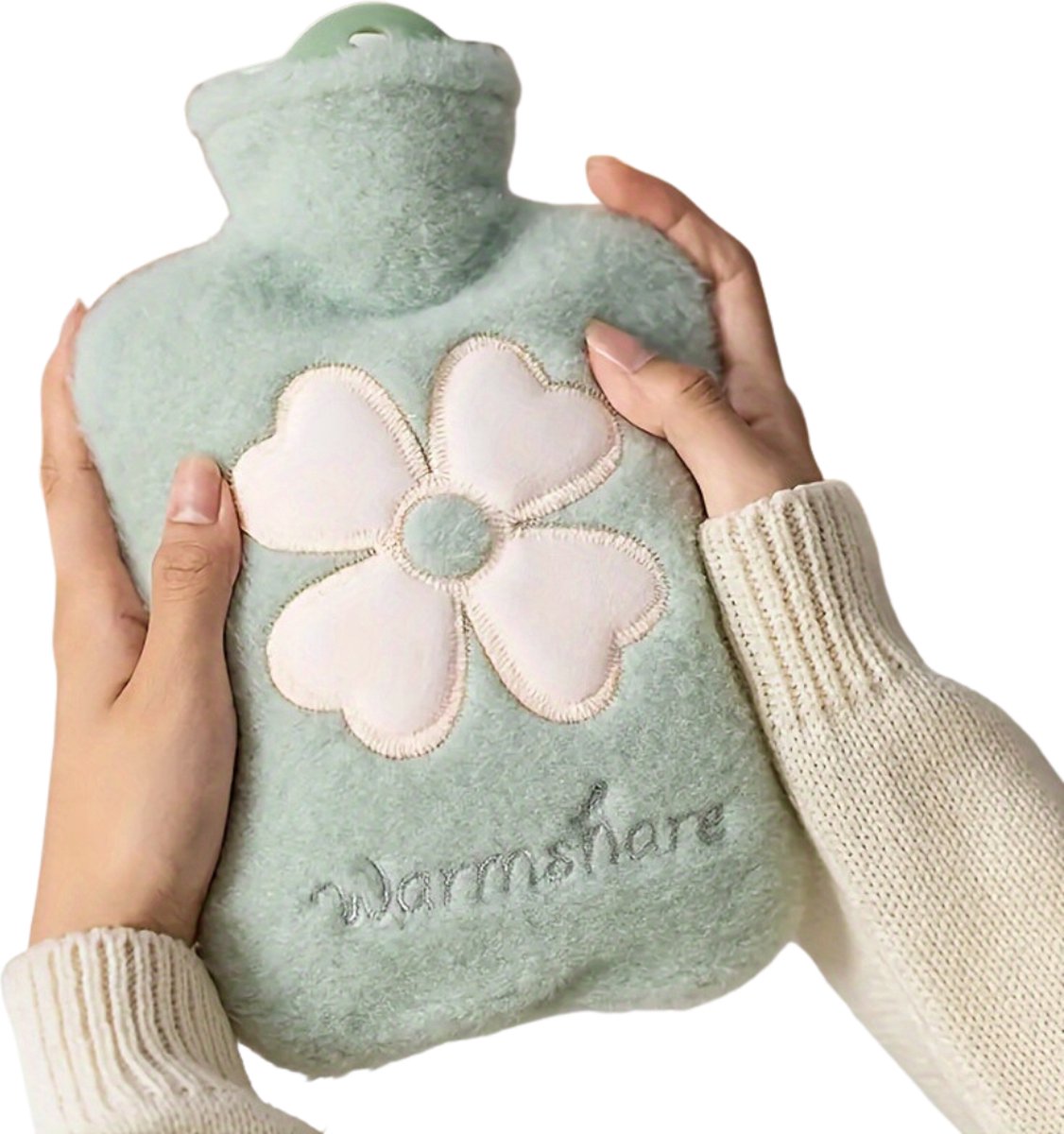 Goedkoopste Warmwaterkruik - Warmtekruik - Warmtekussen - Kruik - Met Hoes - Warmwaterzak - Knuffel - Bag - Groen - 1000ML