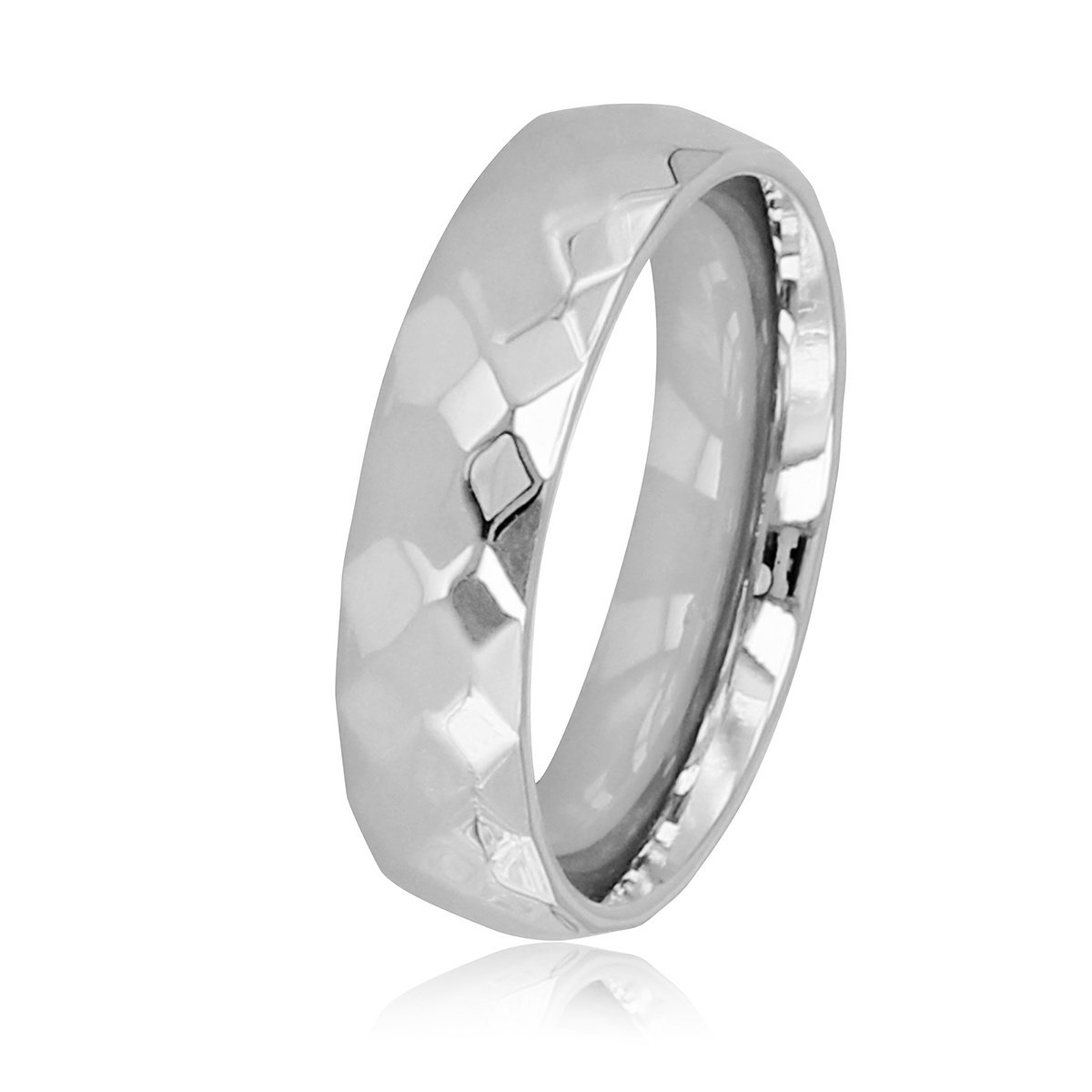 My Bendel - Facet geslepen ring zilver 5mm - Facet geslepen ring zilver 5mm - Met luxe cadeauverpakking