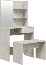 vidaXL - Kaptafelset - 74,5x40x141 - cm - betongrijs
