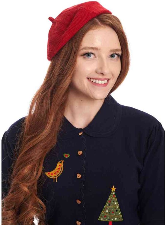 Banned - Lorelei Knitted Baret - Rood