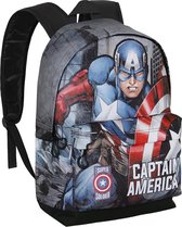 The Avengers - Sac à dos - Captain America - 2 compartiments - Compartiment ordinateur portable - 41x30x18cm