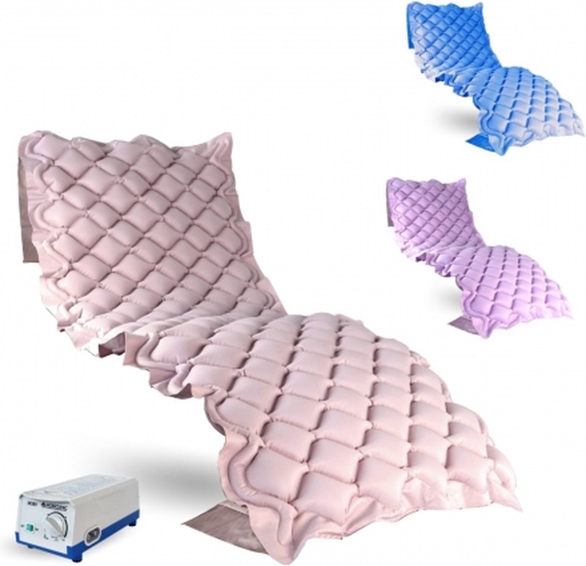 Mobiclinic Mobi 1 - Anti Decubitus Matras - Brandwerend Medisch PVC - Met pomp - 200 x 90 cm - 130 cellen - Beige