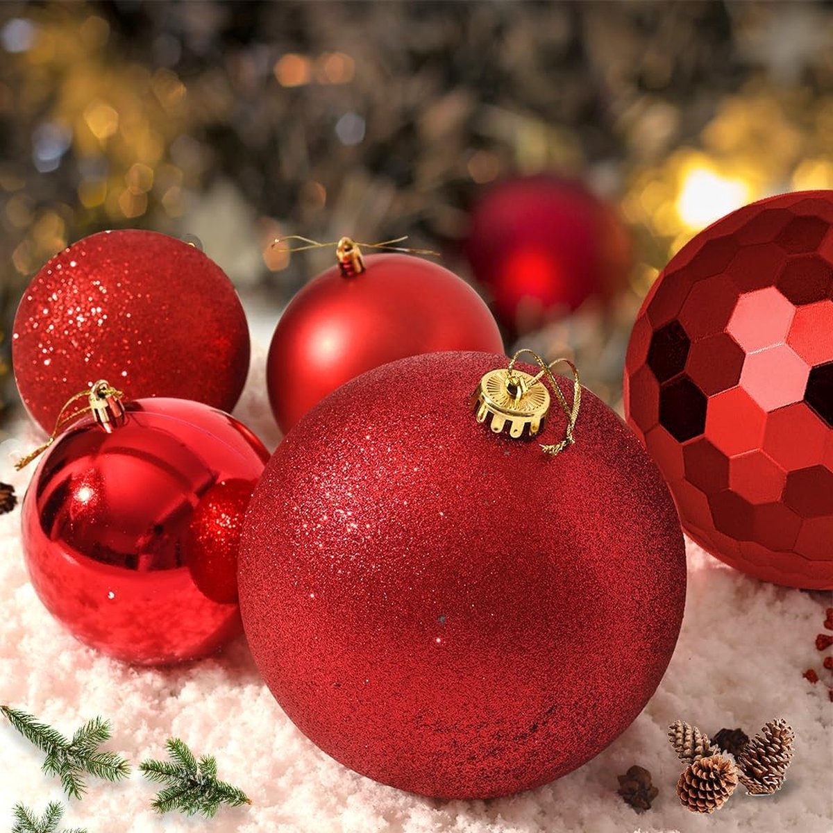 Gigantische kerstballen, extra grote kerstballen, onbreekbare plastic