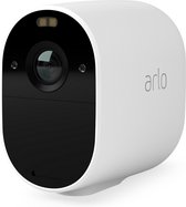 Arlo Essential draadloze WiFi-beveiligingscamera voor buiten, 1080p HD, 130˚ kleurennachtzicht, sirene & spotlight, bewegingsdetectie, 2-weg-audio, 6 mnd batterij, incl. proefp. Arlo Secure, 1 IP-Camera, wit