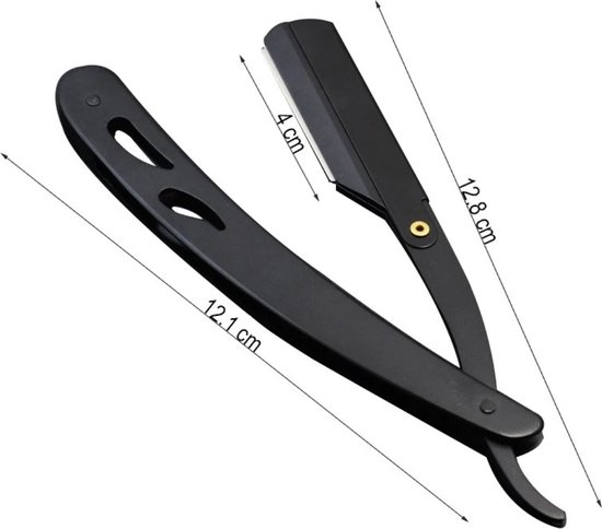 Luxe Barbiersmes Zwart Incl 5 Dubbele Scheermesjes Razor luxe-barbiersmes-zwart-incl-5-dubbele-scheermesjes-razor