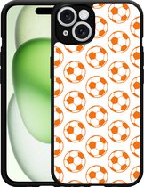 Cazy Hardcase Hoesje geschikt voor iPhone 14 Orange Soccer Balls