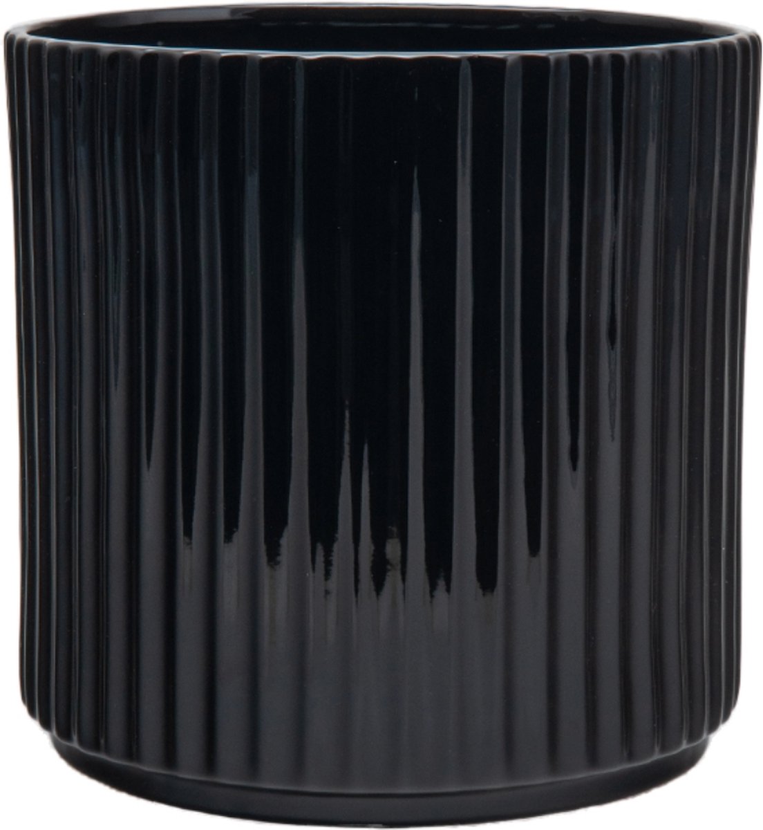 XLBoom Ikon Bloempot Zwart - Keramisch, vaatwasbestendig design pot - Verkrijgbaar in Maroon | Green | Black - Duurzaam keramiek voor stijlvol wonen