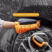 Narimano® Autowashandschoenen - Washandschoen Auto Microfiber Reiniging | 3-in-1 autobenodigdheden Dubbelzijdige microvezel voor auto, camper, vrachtwagen