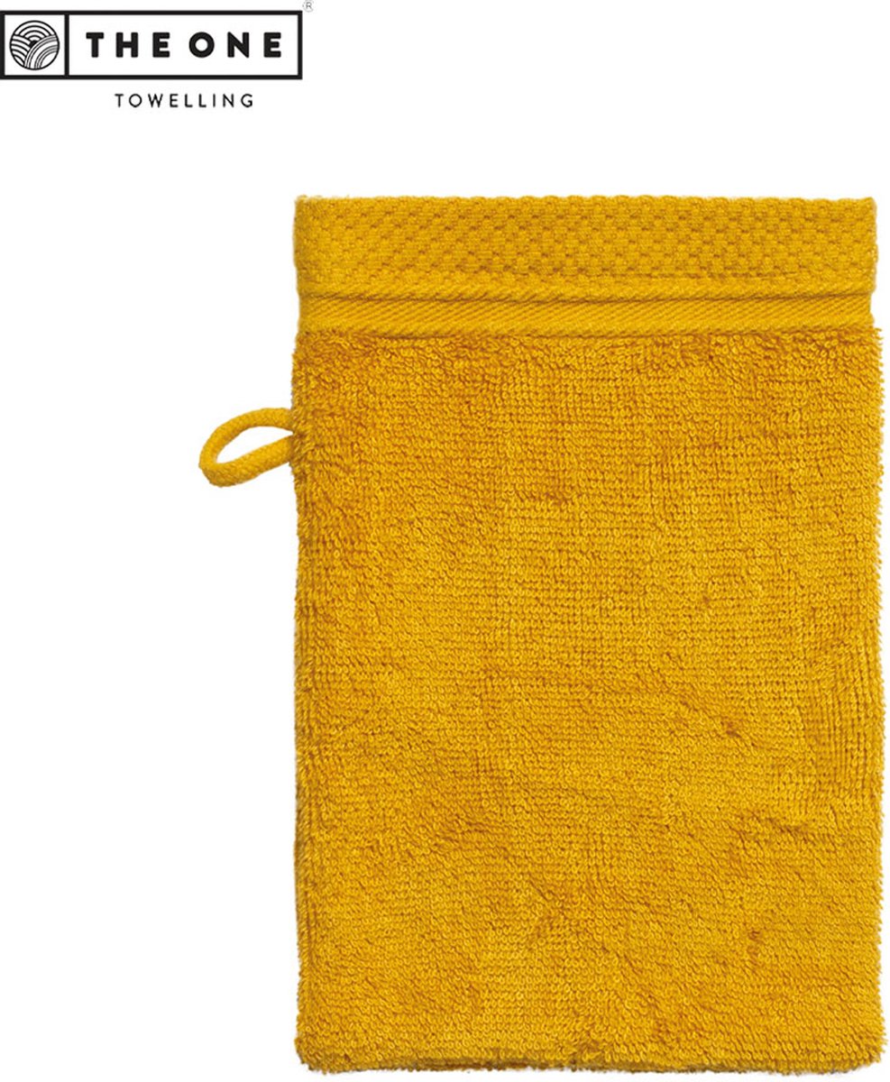 The One Towelling Ultra Deluxe washand - 16 x 21 cm - Washandje - 100% katoen - Okergeel