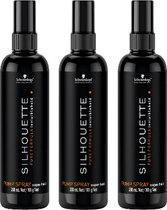 Schwarzkopf Professional - Silhouette - Fixation Strong , Spray à Pompe - pack économique - 3 x 200 ml