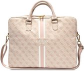 Guess Printed Stripe Laptoptas voor o.a. Apple MacBook 15/16" - Roze