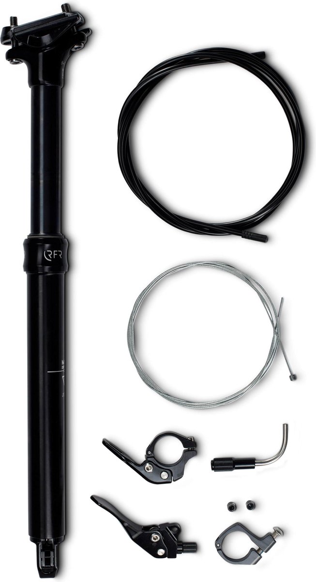 RFR Traploos Verstelbare Zadelpen - MTB - Diameter 27.20 mm - Lengte 400 mm - Offset 3 mm - Belastbaarheid 110 kg - 738 Gram - Zwart