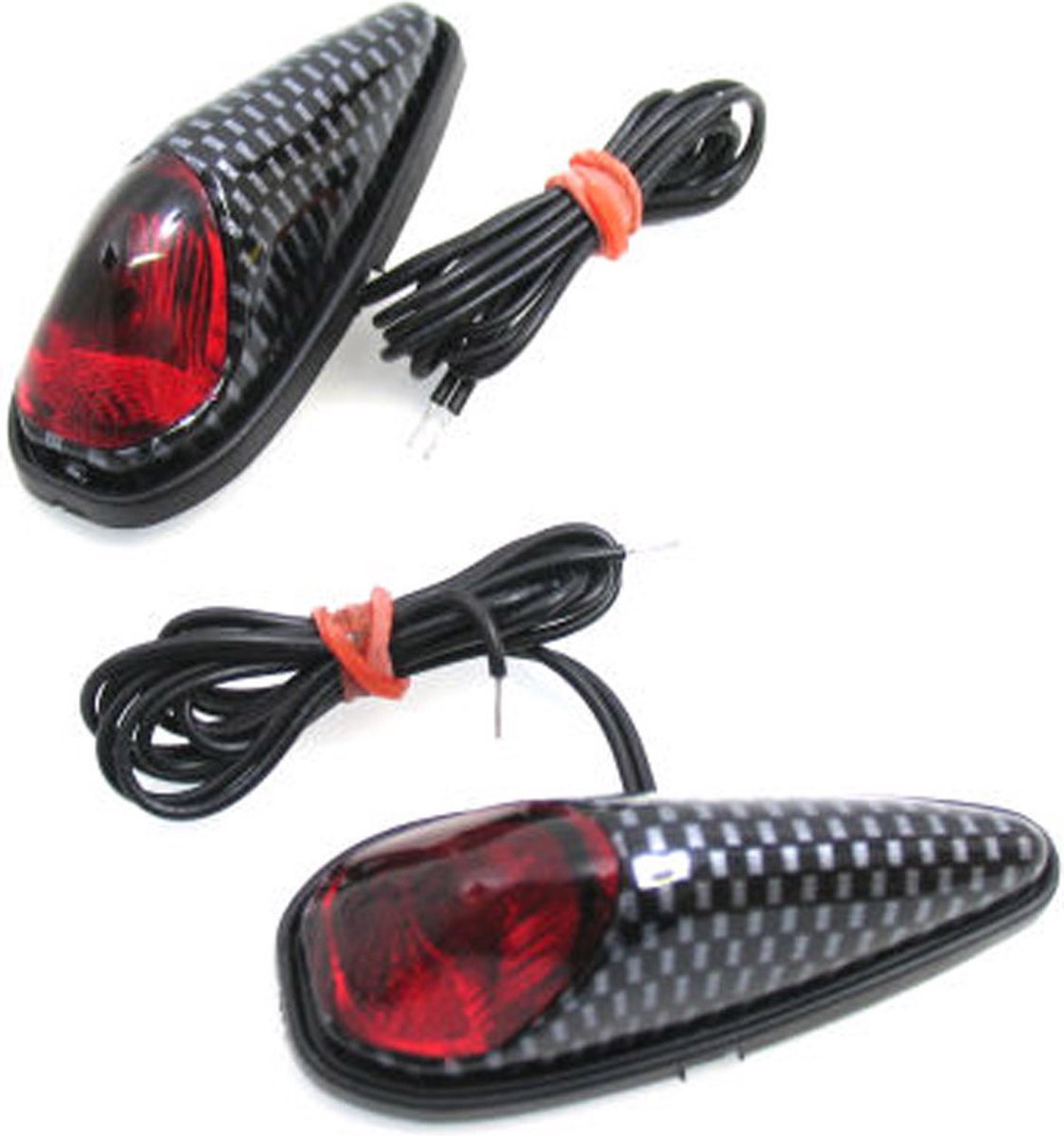 Lamp led set plak lamp rood/ huis carbon