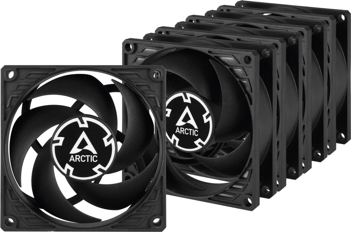 ARCTIC P8 PWM PST – PC case fan – 80 mm – PWM regeling – 5‑pack