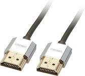 Lindy CROMO Slim High Speed HDMI Cable with Ethernet - HDMI met ethernetkabel - HDMI (M) naar HDMI (M) - 2 m - shielded twisted pair (STP)