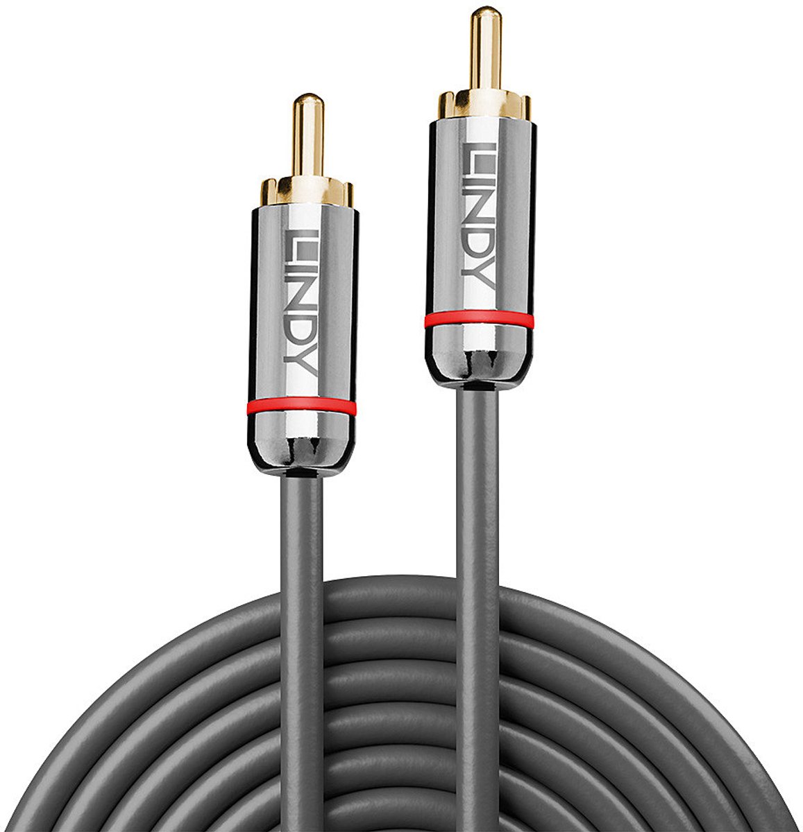 Lindy 35340 audio kabel 2 meter RCA Antraciet