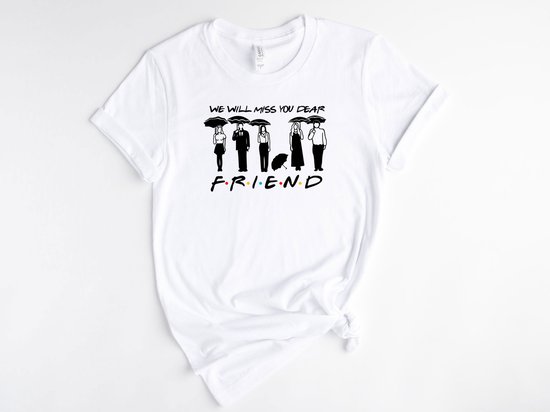 Lykke Friends Shirt | Herinnering aan Matthew Perry | Chandler Bing T-shirt| Wit | Maat XXL