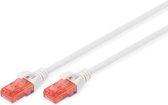 DIGITUS LAN kabel Cat 6 - 0.5m - RJ45 netwerkkabel - UTP niet afgeschermd - Compatibel met Cat-6A & Cat-5e - Wit