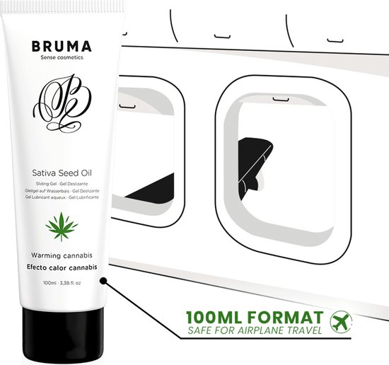 Gel Lubrifiant BRUMA à L'huile De Graines De Sativa - Saveur Cannabis - Effet Réchauffant - Neuf